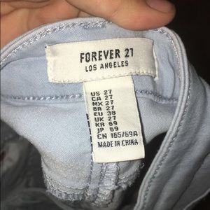 Forever 21 light blue shorts